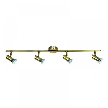 INLIGHT ΤΕΤΡΑΦΩΤΟ ΣΠΟΤ ΣΕ ΡΑΓΑ ΜΕΤΑΛΛΙΚΟ GU10 ΟΞΥΝΤΕ 80x8x15cm 9076-4